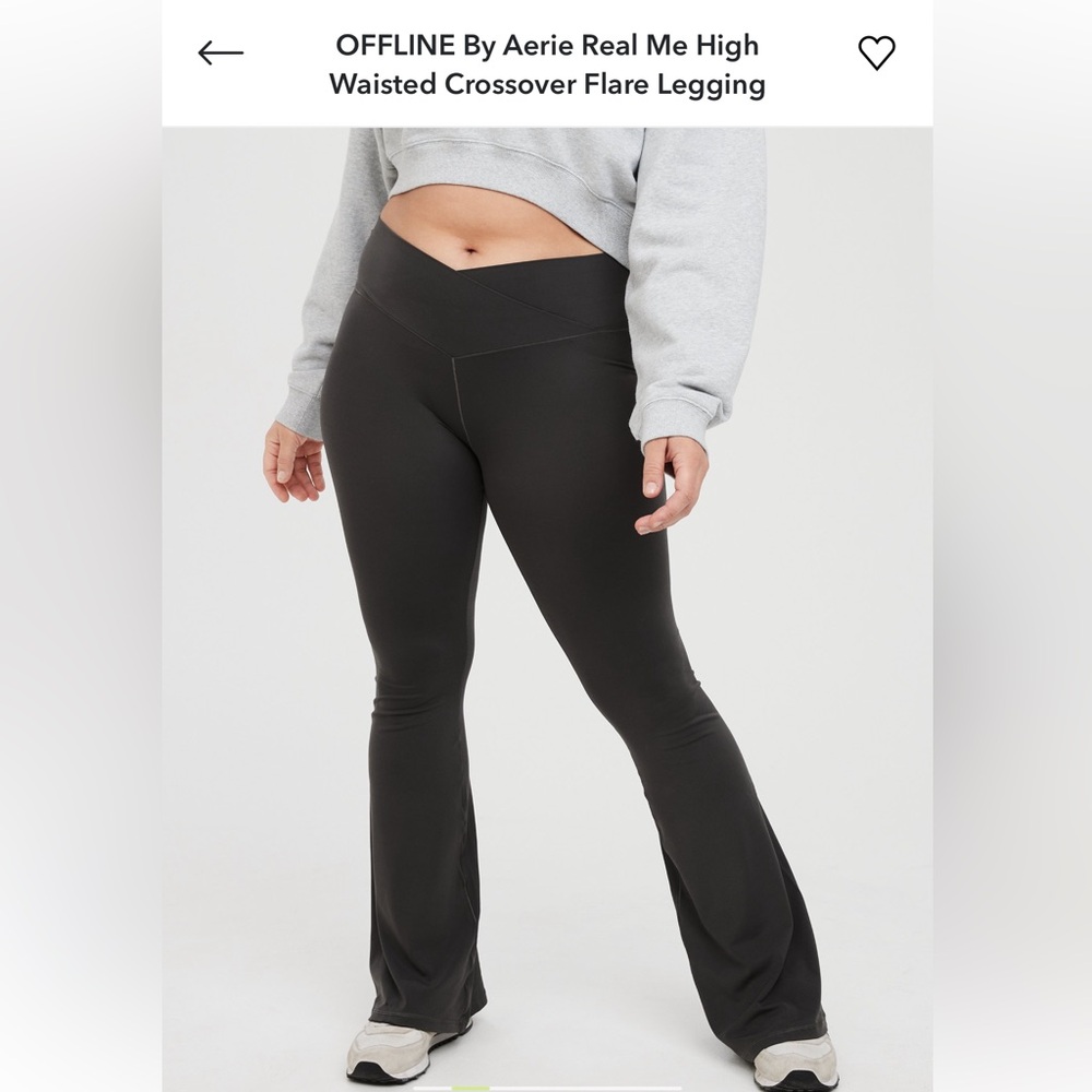 Aerie crossover flare leggings